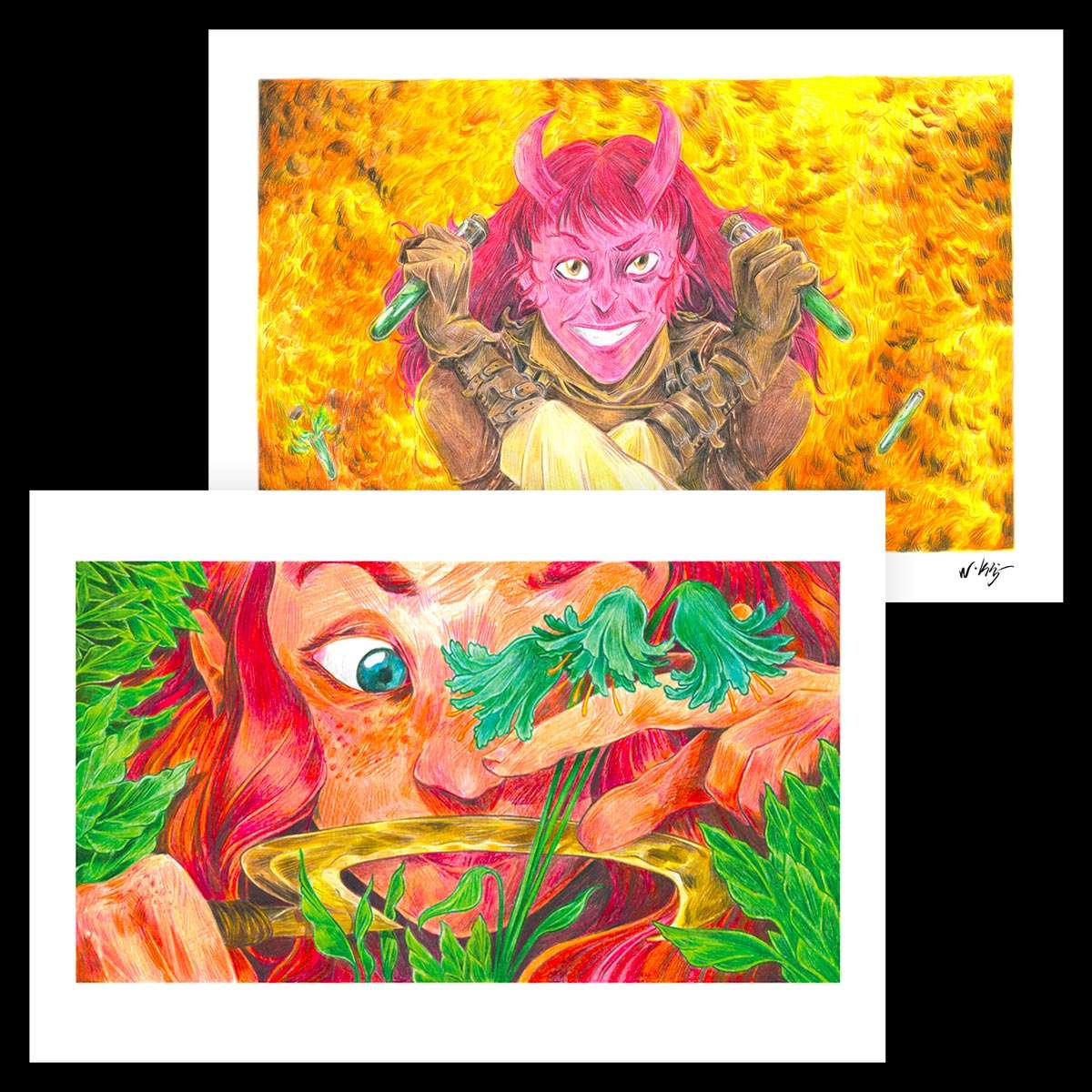Commissions - Dessin crayons de couleur / NTHKG Nathan Krieg